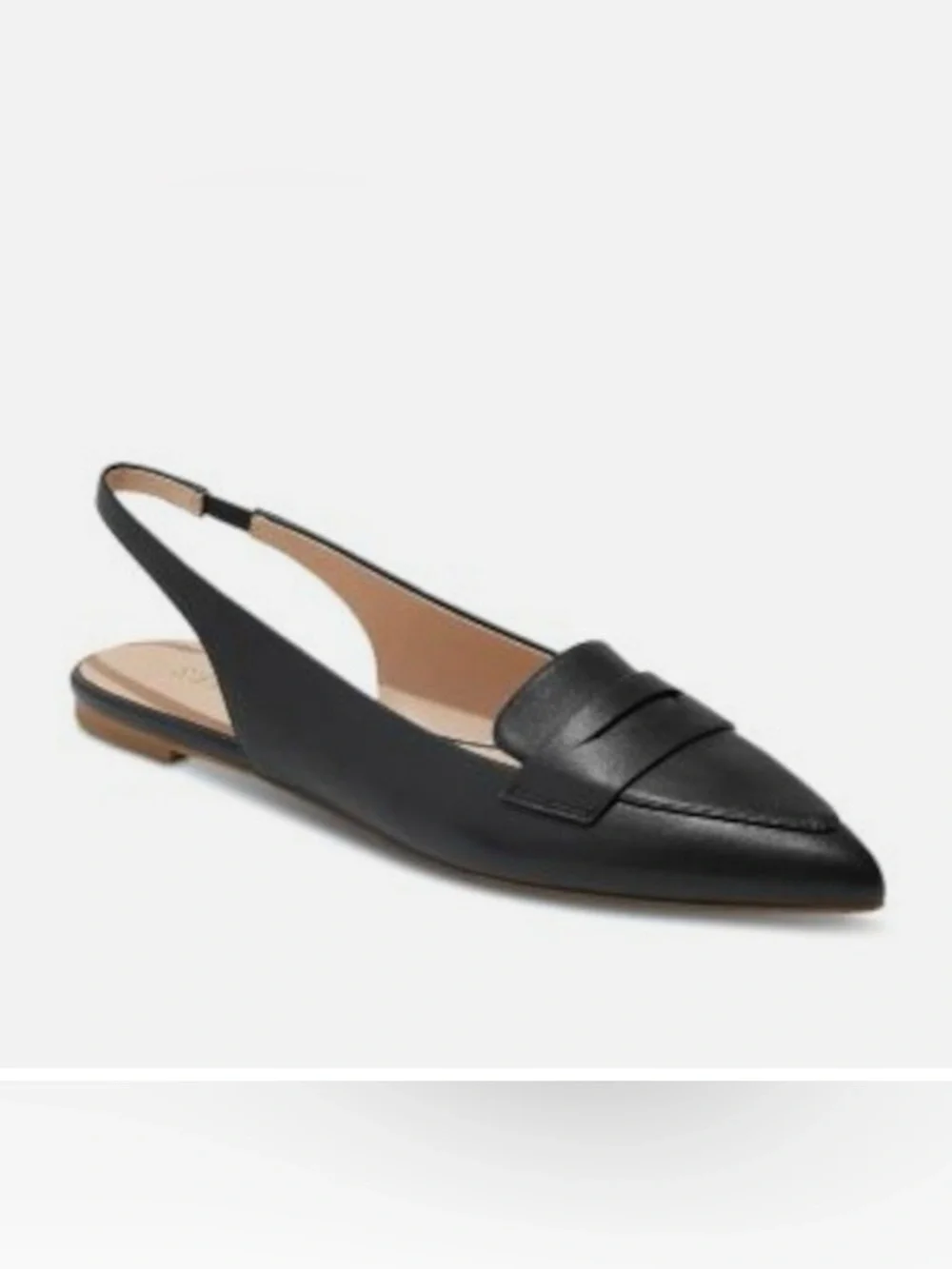 Jack Rogers size 8M black Penny loafer pointed toe sling backs New in the box